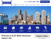 Tablet Screenshot of kdhicksinsurance.com